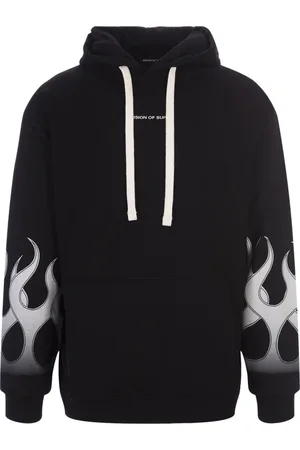 Vision Of Super Hoodies, male, , XS, Cotton Jersey Hoodie with Iconic Flames