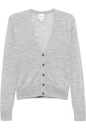 Calvin Klein Heather Grey Button Jumper