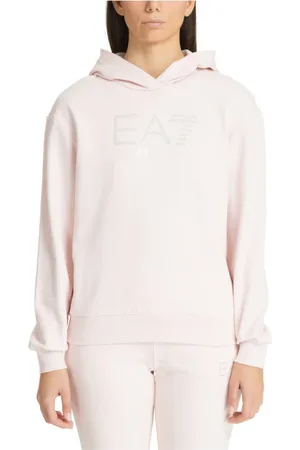 EA7 Hoodies, female, , S, Plain Hoodie with Hood, Logo, Rhinestone