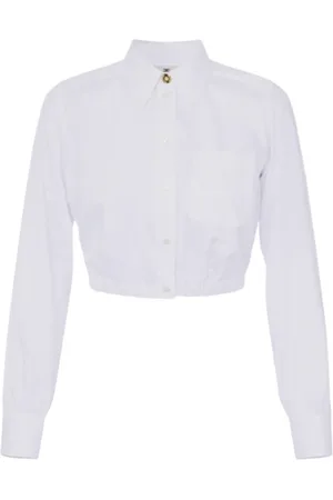 Elisabetta Franchi Cotton Poplin Shirt with Logo Pocket