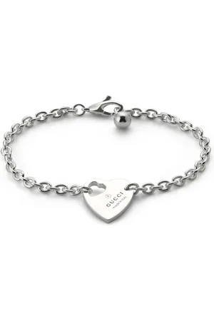 Gucci Bracelets, female, , ONE SIZE, Trademark Bracelet in sterling silver with heart motif and trademark detail