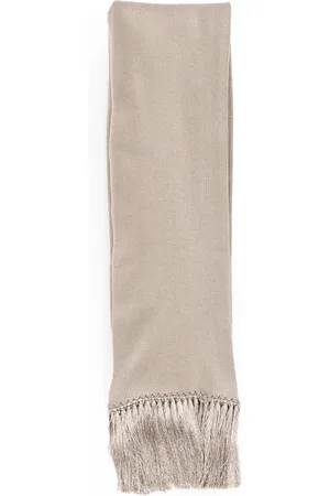 Tom Ford Silk Wool Knit Scarf with Fringed Ends