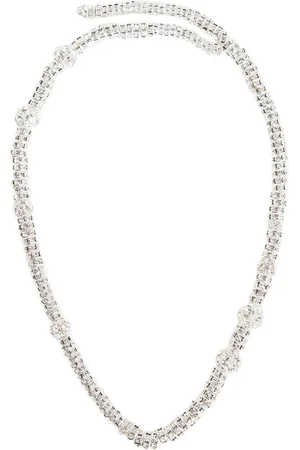 MAGDA BUTRYM Necklaces, female, , ONE SIZE, Crystal Silver Necklace Self-Wrap Closure