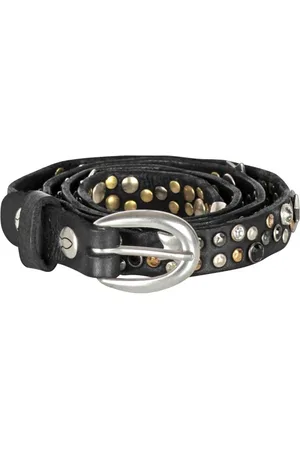 Campomaggi Belts, female, , 80 CM, Studded Leather Belt Vintage Style