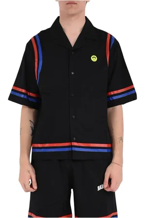 BARROW Short Sleeve Shirts, male, , L, Short-sleeve Cotton Shirt with Stripes
