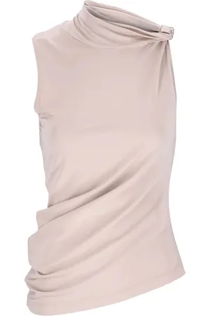 Courrèges Sleeveless Tops, female, , XS, Draped Jersey Top