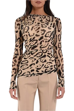 Sportmax Animal Print Tulle Blouse