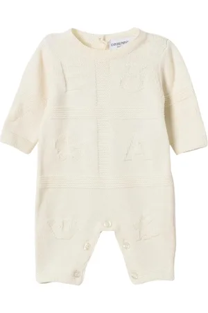 Emporio Armani Body, unisex, , 3 M, Geometric Pattern Knit Romper