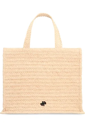 Patou Tote Bags, female, , ONE SIZE, Raffia Tote Bag with Flat Handles