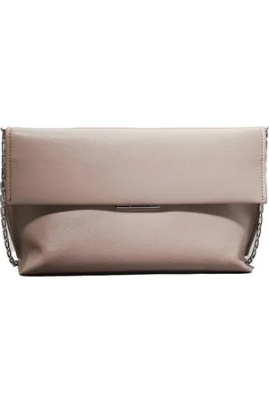 Calvin Klein Linear Shoulder Bag in Pebble
