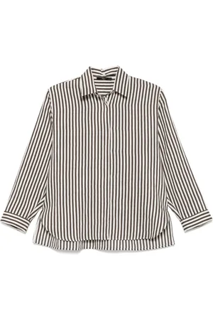 SEVENTY BY SERGIO TEGON Shirts, female, , M, Coffee Brown Shirt with Button Fastening