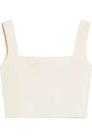 Max Mara Sleeveless Tops, female, , L, Soft Viscose Cropped Top