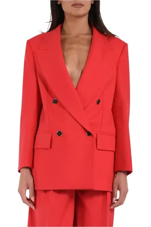 SIMONA CORSELLINI Blazers, female, , S, Single-breasted woven jacket with enamel buttons