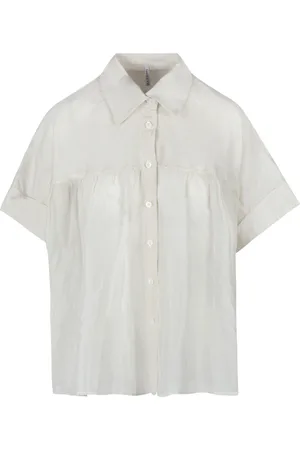 LIVIANA CONTI Shirts, female, , M, Cotton Silk Blouse Pointed Collar