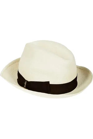 Borsalino Hats, male, , 61 CM, Elegant Panama Hat with Decorative Bow