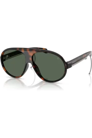 Moncler Stylish Sunglasses in Glossy Havana/Dark Green