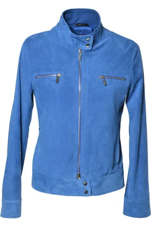 BALDININI Leather Jackets, female, , S, Air Force suede jacket