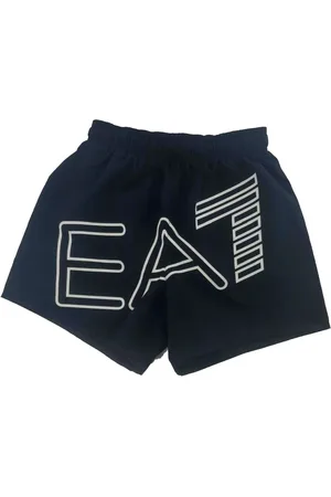 Emporio Armani Swimming Trunks, male, , 4 Y, Logo Print Swim Shorts EA7 Style