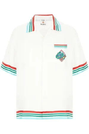Casablanca Short Sleeve Shirts, male, , L, Luxurious Silk Short Sleeve Shirt