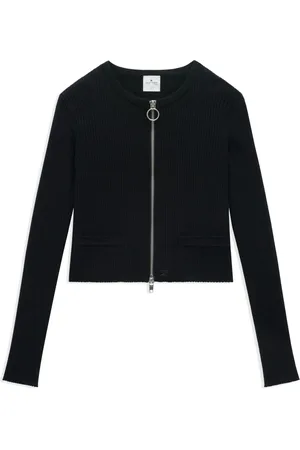 Courrèges Cardigans, female, , M, Soft Cotton Blend Jumper