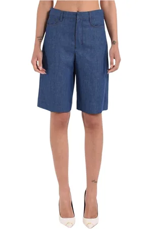 Max Mara Casual Shorts, female, , S, Cotton and linen Bermuda shorts
