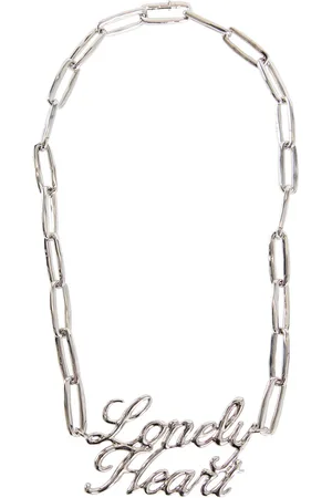 Jil Sander Necklaces, female, , ONE SIZE, Heart Pendant Silver Tone Necklace