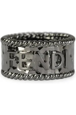 Fendi Signature Logo Ring in and Silver