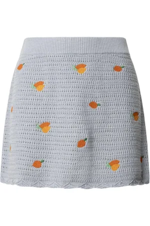 Pepe Jeans Short Skirts, female, , S, Dazed Blue Fruit Print Skirt