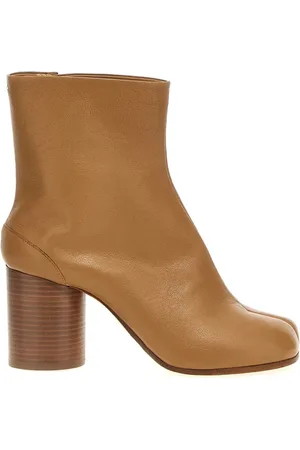 Maison Margiela Heeled Boots, female, , 2 UK, Beige Ankle Boots with Round Toe