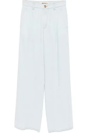 SEMICOUTURE Wide Trousers, female, , L, Celeste Trousers for Women