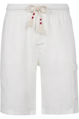 MC2 SAINT BARTH Linen Bermuda Chinos With Side Pocket