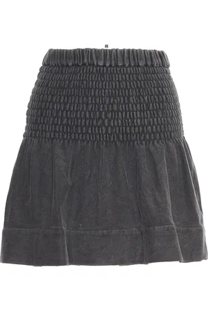 Isabel Marant Short Skirts, female, , XS, Grey Smocked Skirt for Women