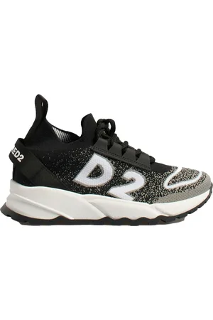 Dsquared2 Sneakers, male, , 39 EU, Stretch knit slip-on Trainers in black, grey, white