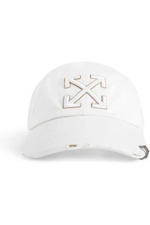 OFF-WHITE Caps, female, , ONE SIZE, Distressed Denim Baseball Cap