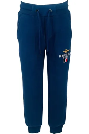 Aeronautica Militare Sweatpants, male, , 6 Y, Fleece Jumpsuit with Elastic and AM Print