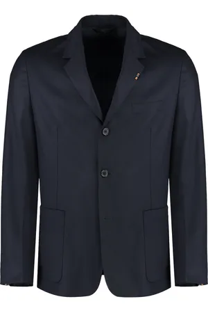 Paul Smith Blazers, male, , 2XL, Cashmere Blend Blazer with Lapel Collar