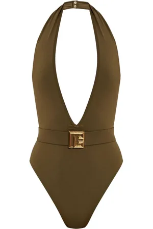 Balmain One-piece, female, , XS, Plunging V-Neck Swimsuit