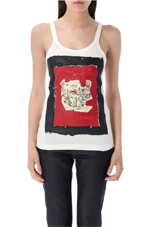 Marni Sleeveless Tops, female, , S, Fawn Print Tank Top