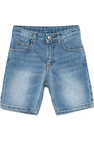 John Richmond Denim Bermuda with Embossed Stitching