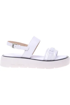 BALDININI Leather and mesh sandal
