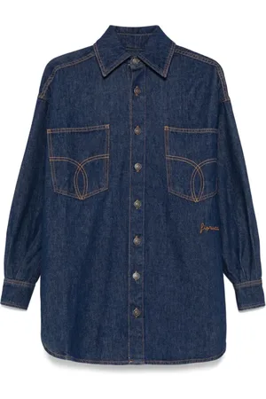 Fiorucci Denim Shirts, female, , 2XS, Indigo Button-Up Shirt