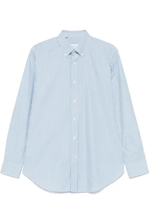 BRIONI Casual Shirts, male, , 4XL, White Button-Up Shirt American Collar