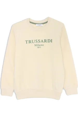 Trussardi Sweatshirts, unisex, , 16 Y, Cotton Crewneck Sweatshirt with Print