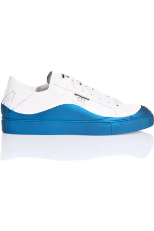 Mimanera Sneakers, male, , 7 UK, Handmade Teal Wave Trainers in Eco-Leather
