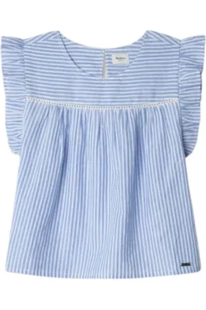 Pepe Jeans Striped Butterfly Sleeve Blouse