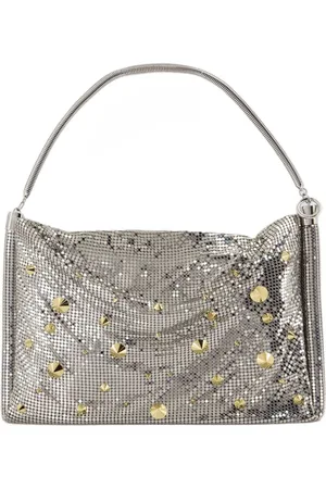 Paco rabanne Metallic Silver Purse with Snake Chain