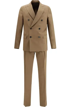 LARDINI Double Breasted Suits, male, , XL, Double-Breasted Cotton Suit