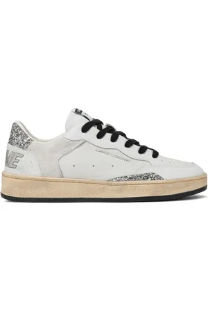 Crime london Sneakers, female, , 6 UK, Leather Trainers with Glitter Heel