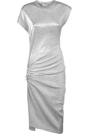 Paco rabanne Party Dresses, female, , XS, Elegant Midi Dress with Short Sleeves