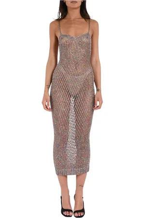 LANEUS Sequin Knit Maxi Dress
